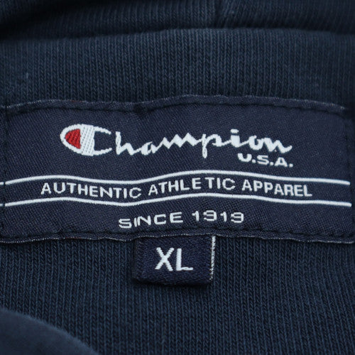 Champion Men's Navy Full Zip Hoodie XL Classic Athletic Style