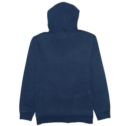 GAP Men's Blue Pullover Hoodie L Logo Sweatshirt Classic Style