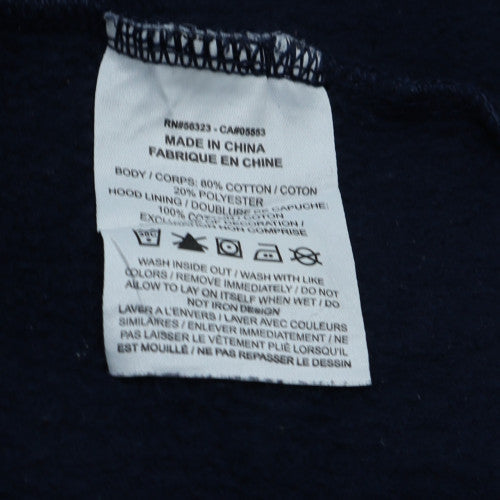 GAP Men's Blue Pullover Hoodie L Logo Sweatshirt Classic Style