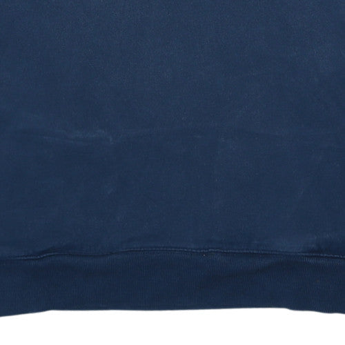 GAP Men's Blue Pullover Hoodie L Logo Sweatshirt Classic Style