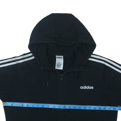 Adidas Men's Black Full Zip Hoodie Size M Sports Fleece Sweatshirt