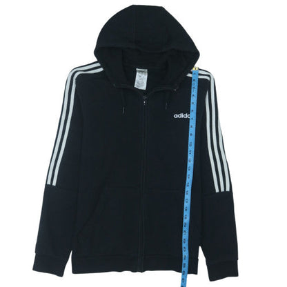 Adidas Men's Black Full Zip Hoodie Size M Sports Fleece Sweatshirt