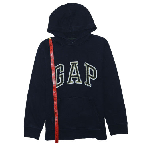 GAP Kids Boys Navy Pullover Hoodie 13-14 Years Fleece Lined Classic Logo