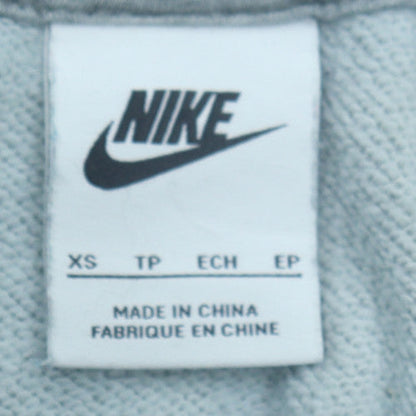 Nike Boys Grey XS Pullover Hoodie - Cotton Blend Comfortable Sportswear