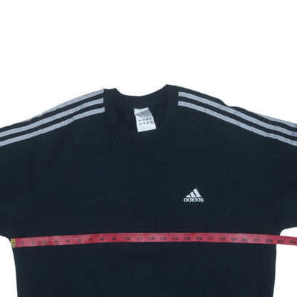 Adidas Men's Black Crew Neck Pullover Sweatshirt L Sports Fleece