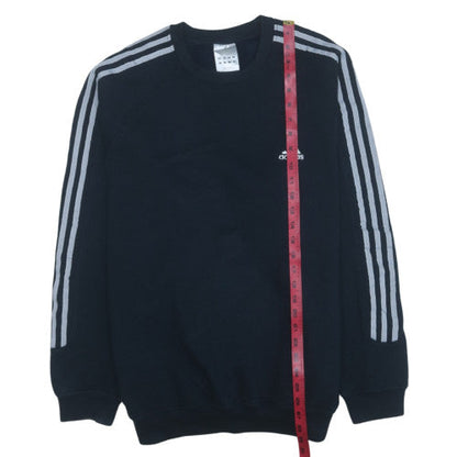 Adidas Men's Black Crew Neck Pullover Sweatshirt L Sports Fleece