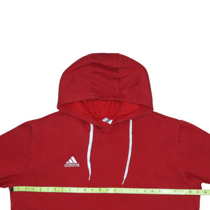 Adidas Men's Red XL Pullover Hoodie Fleece Logo Sport Style