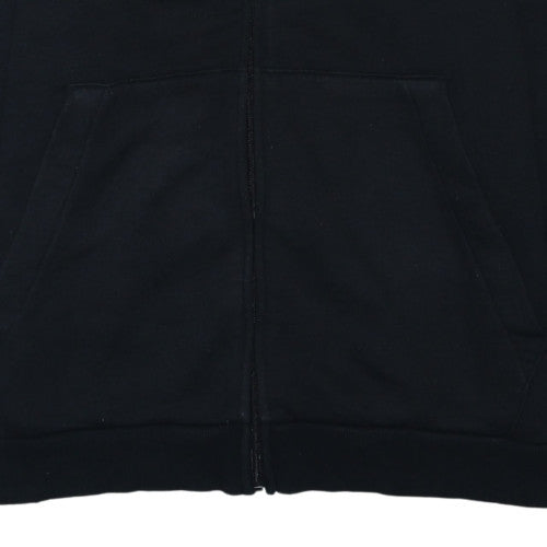 Adidas Men’s Black Full Zip Hoodie L Sports Fleece Sweatshirt