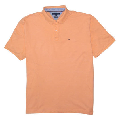 Tommy Hilfiger Men's Orange Cotton Polo Shirt Size L