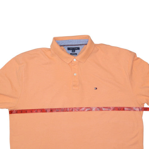 Tommy Hilfiger Men's Orange Cotton Polo Shirt Size L