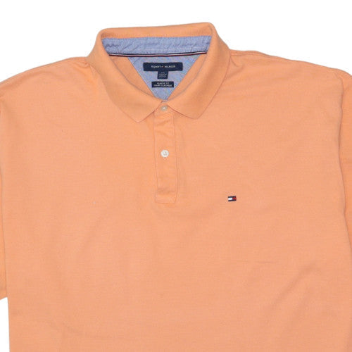 Tommy Hilfiger Men's Orange Cotton Polo Shirt Size L