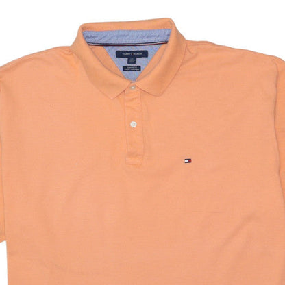 Tommy Hilfiger Men's Orange Cotton Polo Shirt Size L