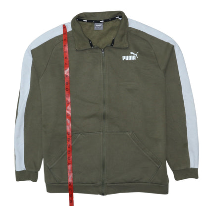 Puma Men's Green XL Full Zip Fleece Sweatshirt Jacket