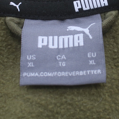 Puma Men's Green XL Full Zip Fleece Sweatshirt Jacket