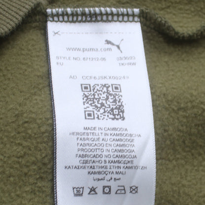 Puma Men's Green XL Full Zip Fleece Sweatshirt Jacket