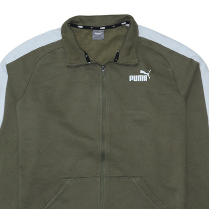 Puma Men's Green XL Full Zip Fleece Sweatshirt Jacket