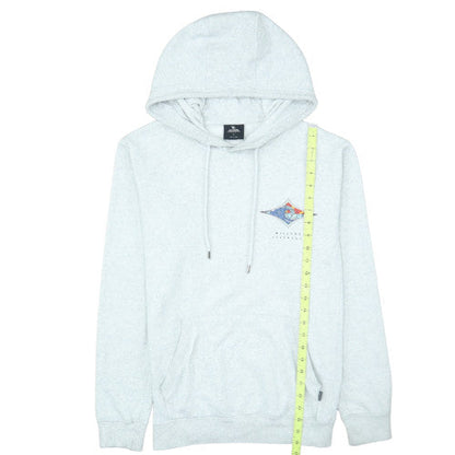 Rip Curl Men's Grey Small Pullover Surf Hoodie with Logo Print