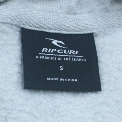 Rip Curl Men's Grey Small Pullover Surf Hoodie with Logo Print