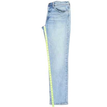 Levi's Men Blue 32W 32L Straight Fit Light Wash Jeans