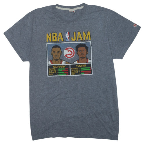 Homage Men's Grey NBA Jam Graphic T-Shirt Size XL Sports Retro