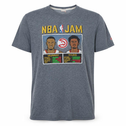 Homage Men's Grey NBA Jam Graphic T-Shirt Size XL Sports Retro