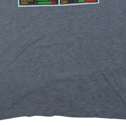 Homage Men's Grey NBA Jam Graphic T-Shirt Size XL Sports Retro