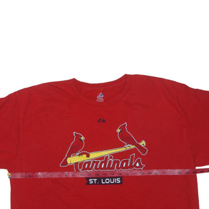 Majestic Men's Red St. Louis Cardinals 2XL Cotton Baseball T-Shirt