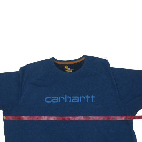 Carhartt Men's Blue Relaxed Fit 3XL Graphic Logo T-Shirt