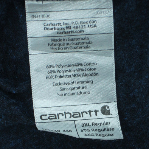 Carhartt Men's Blue Relaxed Fit 3XL Graphic Logo T-Shirt