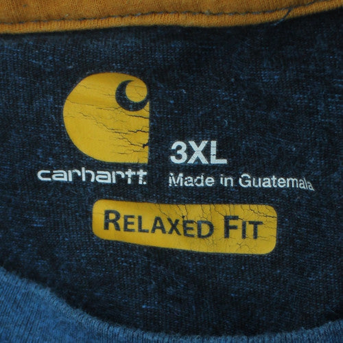 Carhartt Men's Blue Relaxed Fit 3XL Graphic Logo T-Shirt