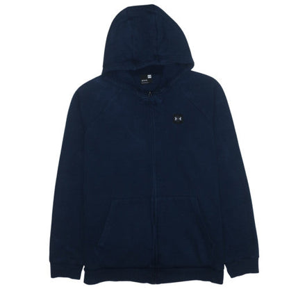 Under Armour Men’s Blue Full Zip Hoodie Size L Fleece Sweatshirt