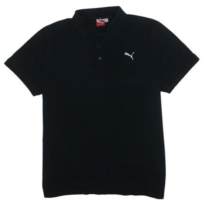 Puma Men's Black XL Regular Fit Cotton Polo Shirt