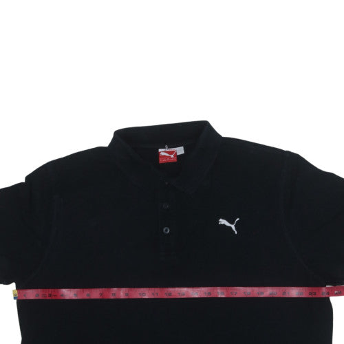 Puma Men's Black XL Regular Fit Cotton Polo Shirt
