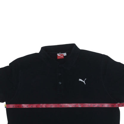 Puma Men's Black XL Regular Fit Cotton Polo Shirt