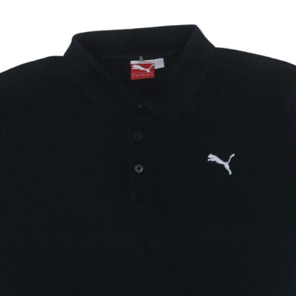 Puma Men's Black XL Regular Fit Cotton Polo Shirt
