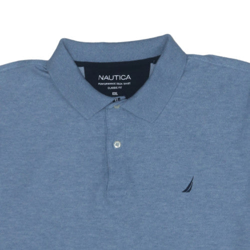 Nautica Men's Blue Classic Fit Performance Polo Shirt XXL
