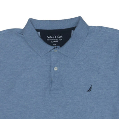 Nautica Men's Blue Classic Fit Performance Polo Shirt XXL