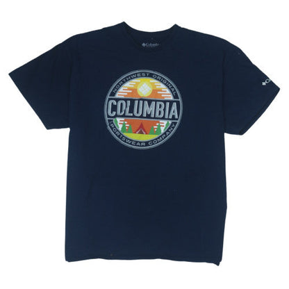 Columbia Men's Navy Blue Graphic Print Crew Neck T-Shirt XL