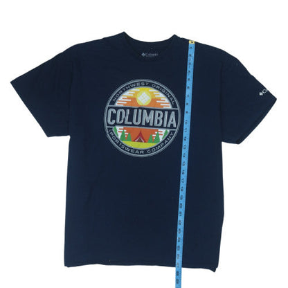 Columbia Men's Navy Blue Graphic Print Crew Neck T-Shirt XL