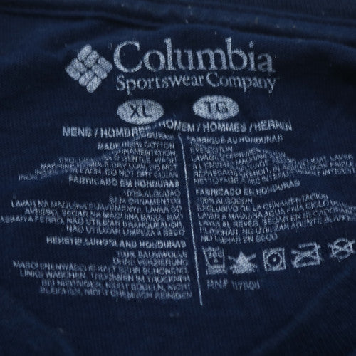 Columbia Men's Navy Blue Graphic Print Crew Neck T-Shirt XL