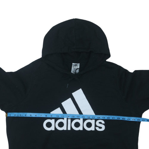 Adidas Mens Black 3XL Pullover Hoodie with Logo Print