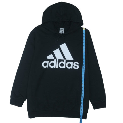 Adidas Mens Black 3XL Pullover Hoodie with Logo Print