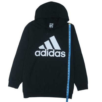 Adidas Mens Black 3XL Pullover Hoodie with Logo Print