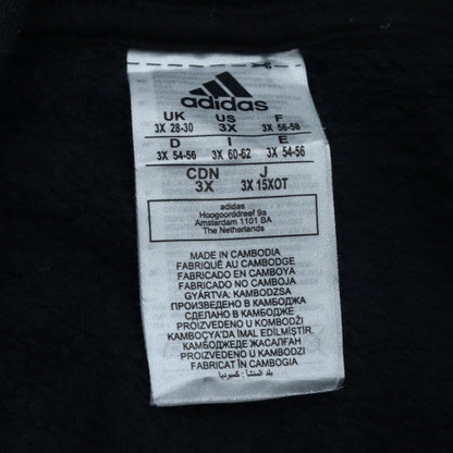 Adidas Mens Black 3XL Pullover Hoodie with Logo Print