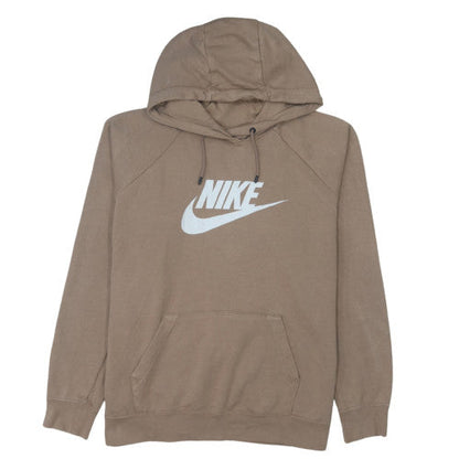 Nike Men’s Brown XL Pullover Hoodie with Logo Print