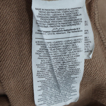 Nike Men’s Brown XL Pullover Hoodie with Logo Print