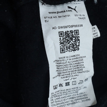 Puma Boys Black Crew Neck Sweatshirt Medium Logo Pullover