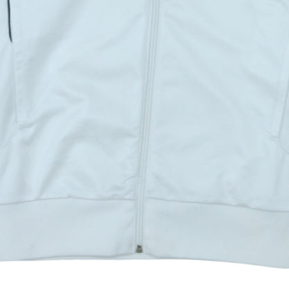Adidas Men's White Track Jacket M Full Zip Lightweight Sportswear
