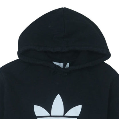 Adidas Mens Black Pullover Hoodie M Logo Fleece Sweatshirt