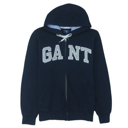 GANT Men’s Blue Full Zip Hoodie M Logo Design Cotton Blend